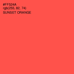 #FF524A - Sunset Orange Color Image